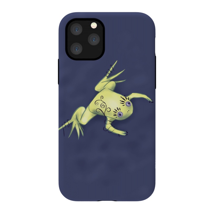 iPhone 11 Pro StrongFit Weird Frog With Funny Eyelashes Digital Art by Boriana Giormova