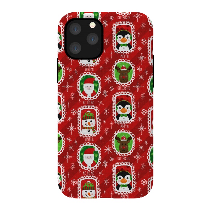 iPhone 11 Pro StrongFit Santa and Friends by Noonday Design