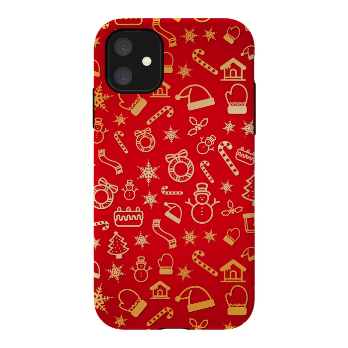 iPhone 11 StrongFit Christmas Pattern by Art Design Works