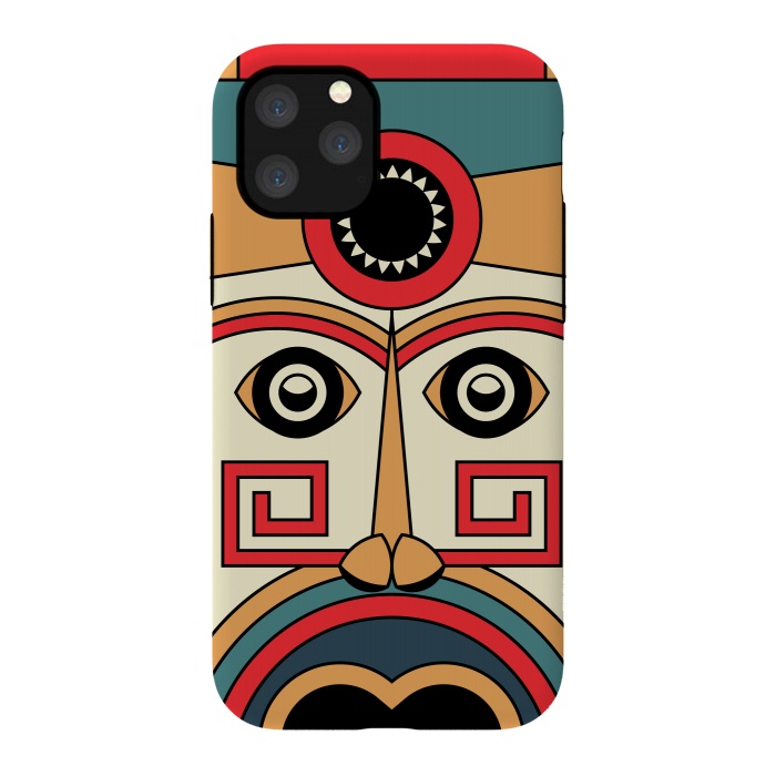 iPhone 11 Pro StrongFit aztec mayan mask by TMSarts
