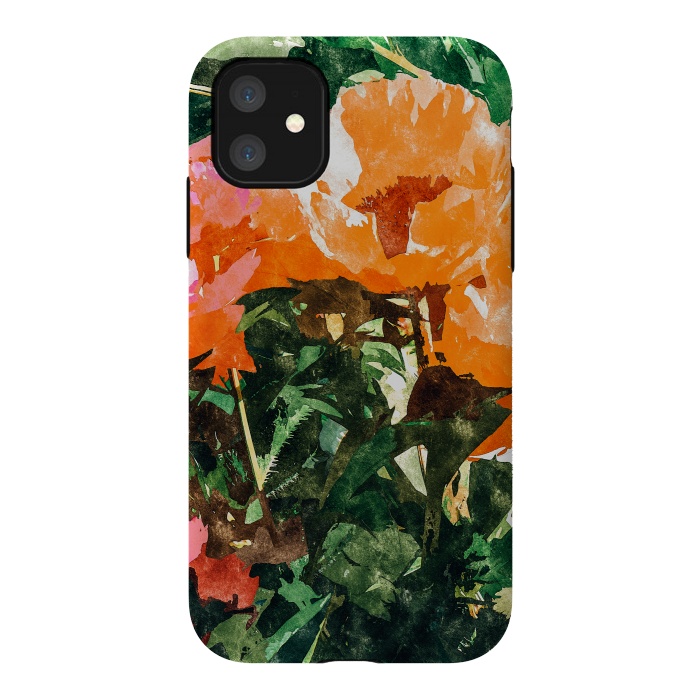 iPhone 11 StrongFit Blossoming Florals by Uma Prabhakar Gokhale
