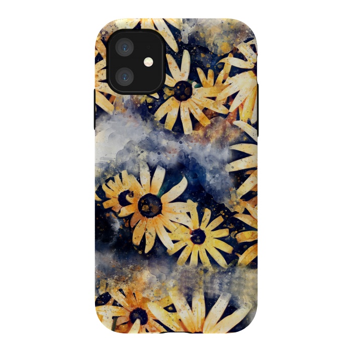 iPhone 11 StrongFit Yellow Floral by Creativeaxle