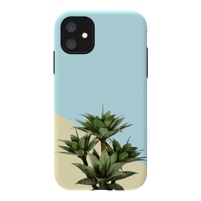 iPhone 11 StrongFit  Agave Plant on Lemon and Teal Wall by amini54