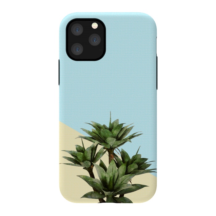 iPhone 11 Pro StrongFit  Agave Plant on Lemon and Teal Wall by amini54