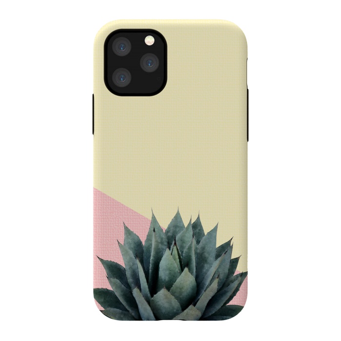 iPhone 11 Pro StrongFit  Agave Plant on Lemon and Pink Wall by amini54