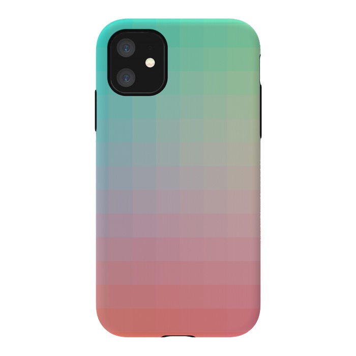 iPhone 11 StrongFit Gradient, Pink and Teal by amini54