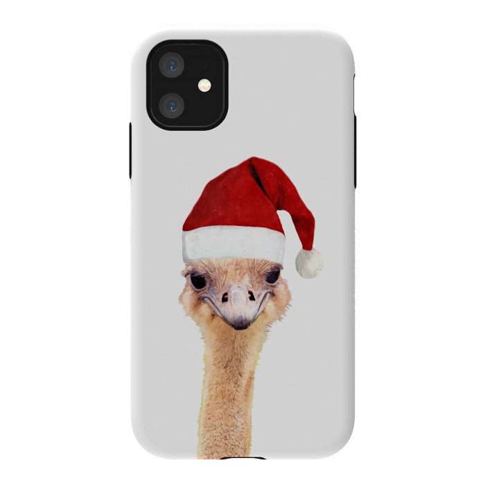 iPhone 11 StrongFit Ostrich Christmas by Alemi