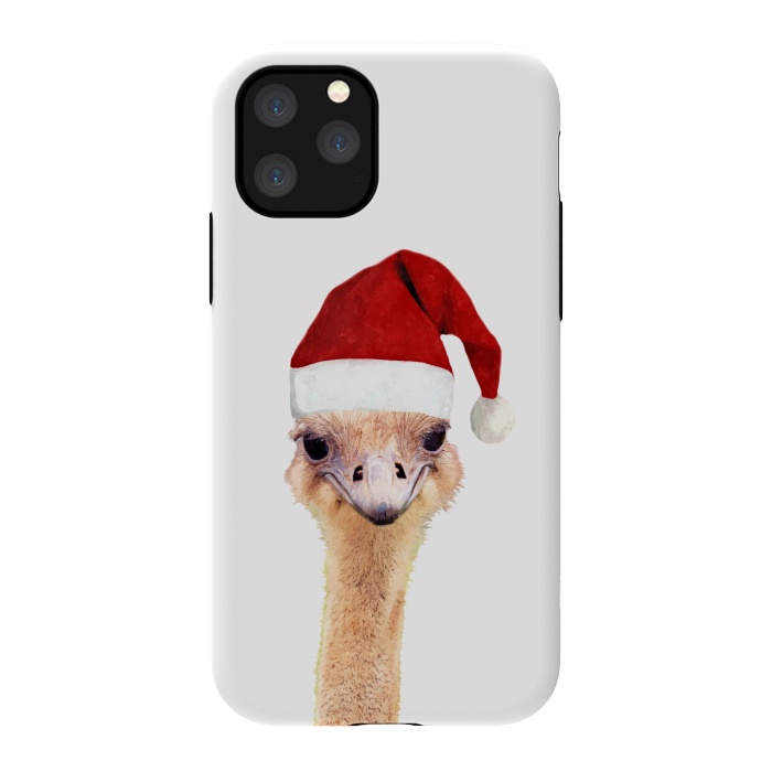 iPhone 11 Pro StrongFit Ostrich Christmas by Alemi