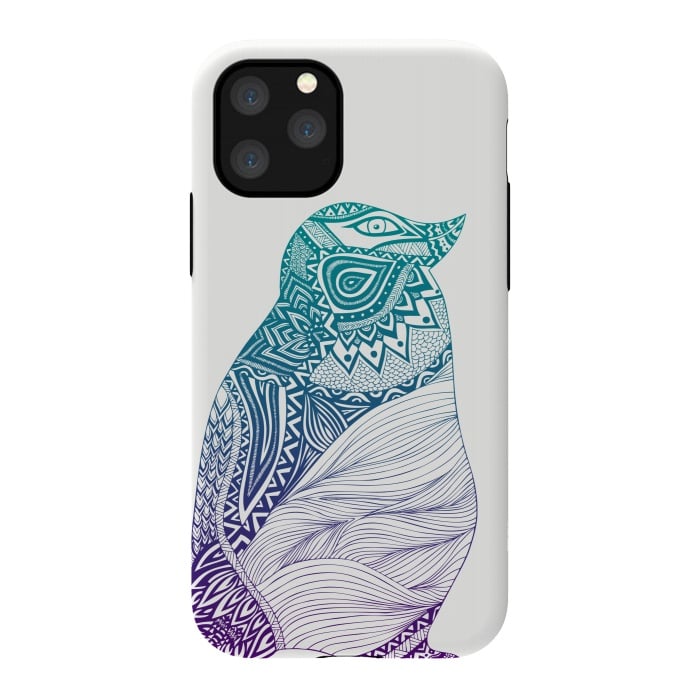 iPhone 11 Pro StrongFit Penguin Duotone by Pom Graphic Design