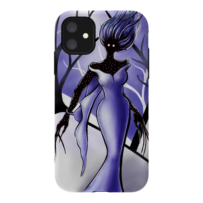 iPhone 11 StrongFit Creepy Woman Monster Macabre Art by Boriana Giormova