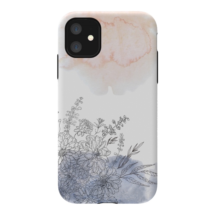 iPhone 11 StrongFit Ink Blush Flower Meadow  I by  Utart