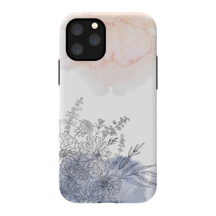 iPhone 11 Pro StrongFit Ink Blush Flower Meadow  I by  Utart