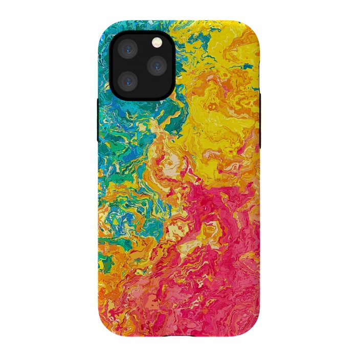 iPhone 11 Pro StrongFit Rainbow Abstract Painting I by Art Design Works