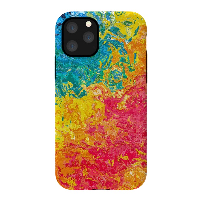 iPhone 11 Pro StrongFit Rainbow Abstract Painting II by Art Design Works