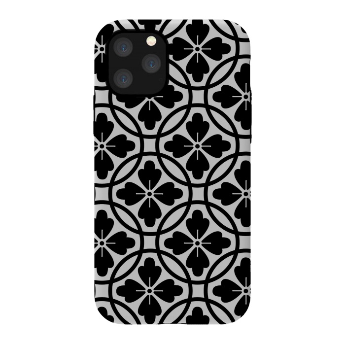 iPhone 11 Pro StrongFit black floral pattern by MALLIKA