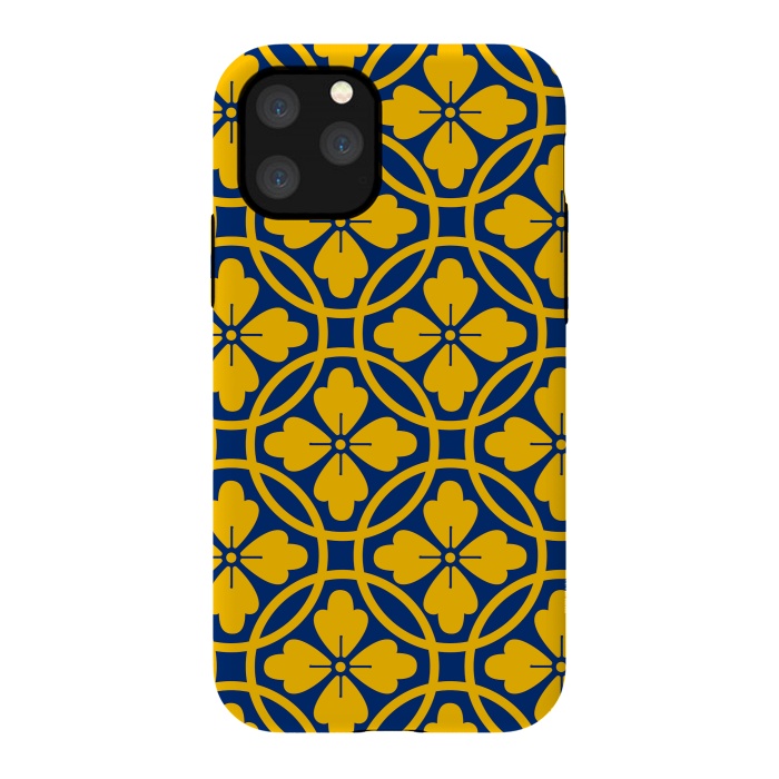 iPhone 11 Pro StrongFit yellow blue cards by MALLIKA