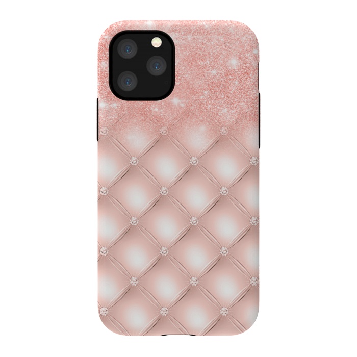 iPhone 11 Pro StrongFit Blush Pink Glitter on Luxury Pink Diamonds  by  Utart