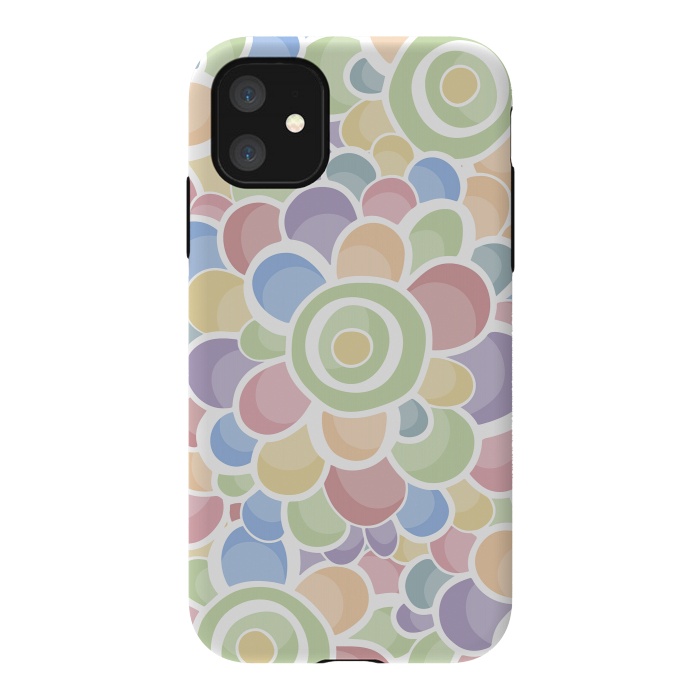 iPhone 11 StrongFit Pastel Bubble Flower by Majoih
