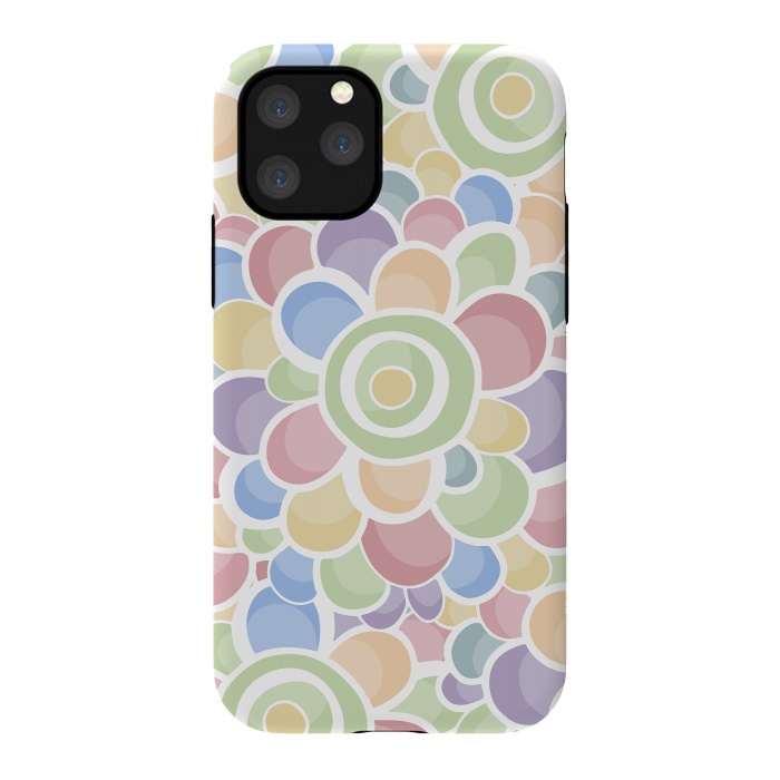 iPhone 11 Pro StrongFit Pastel Bubble Flower by Majoih