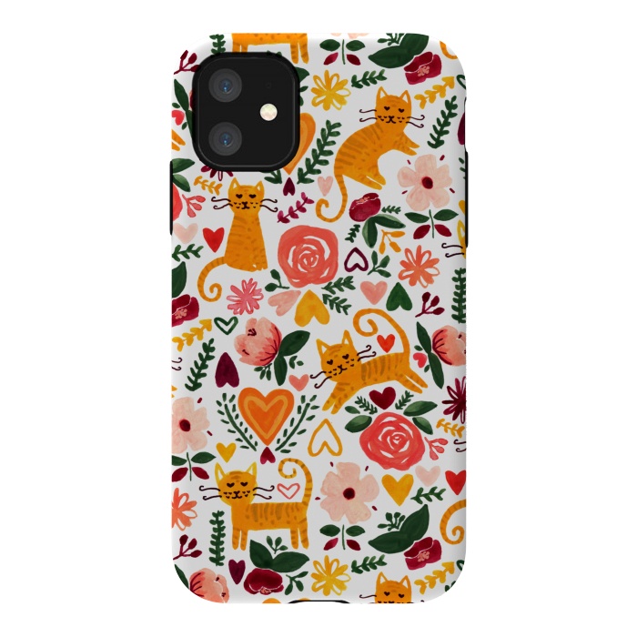 iPhone 11 StrongFit Valentine Cats  by Tigatiga