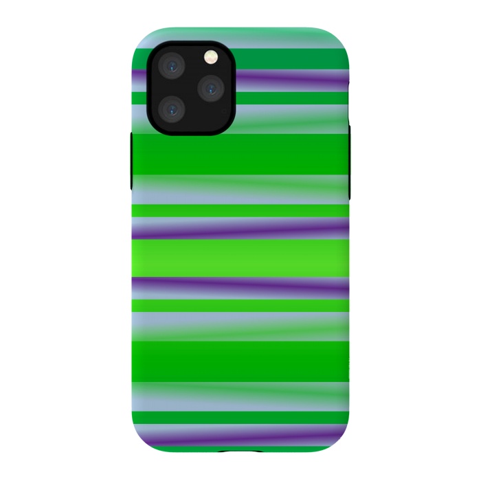 iPhone 11 Pro StrongFit green abstract lines by MALLIKA