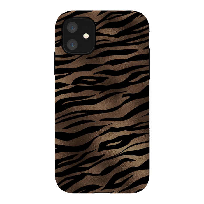 iPhone 11 StrongFit Dark Copper Tiger by  Utart