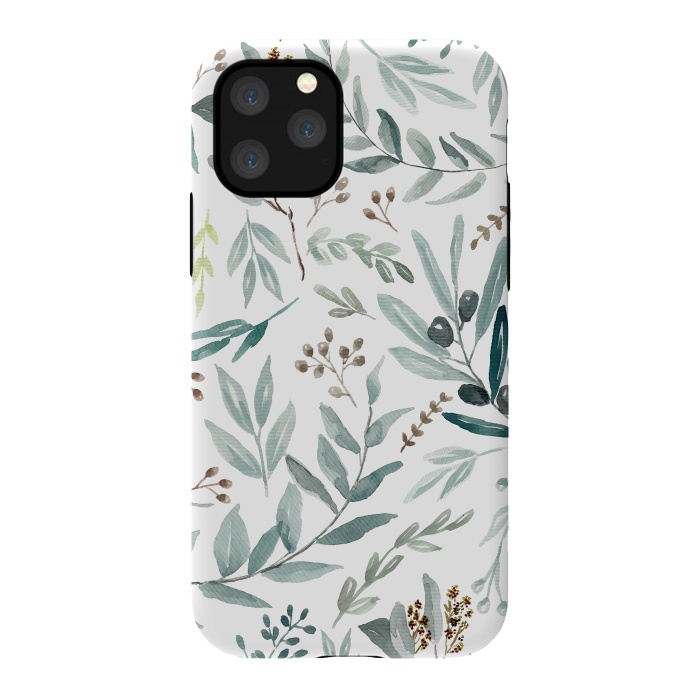 iPhone 11 Pro StrongFit Eucalyptus Pattern by Anis Illustration