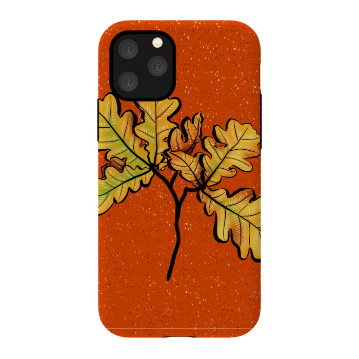 iPhone 11 Pro StrongFit Oak Leaves Autumnal Botanical Art by Boriana Giormova