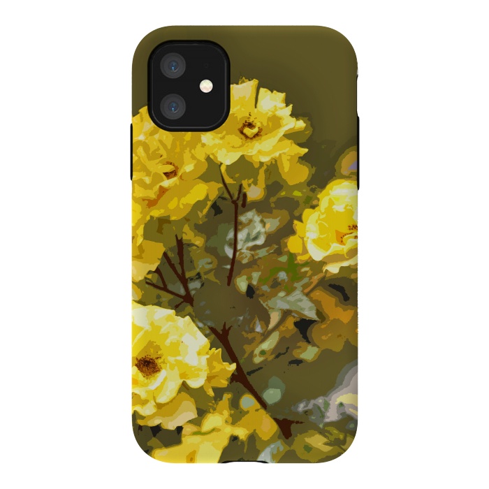 iPhone 11 StrongFit Yellow roses by Bledi