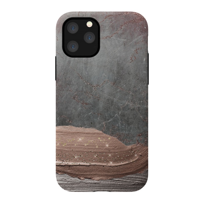 iPhone 11 Pro StrongFit Blush thick hand drawn strokes on Concrete by  Utart
