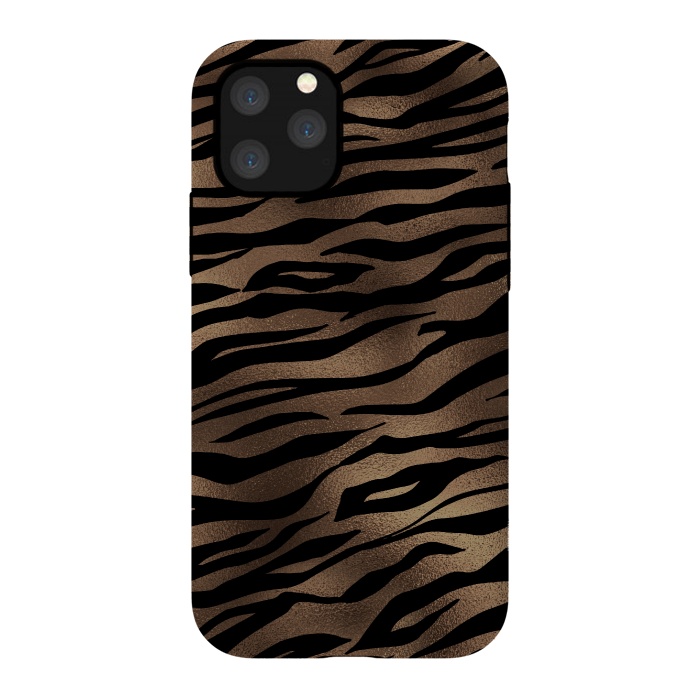 iPhone 11 Pro StrongFit Mocca and Black Tiger Fur by  Utart