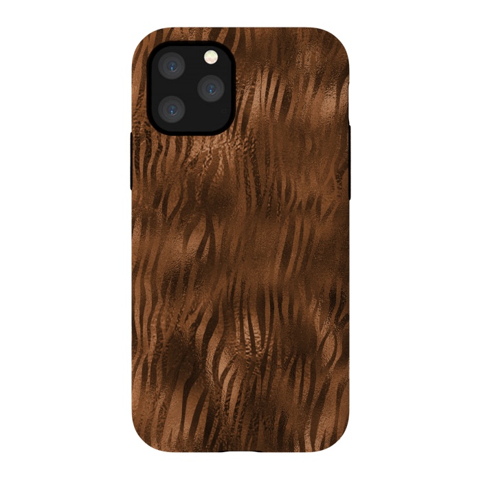 iPhone 11 Pro StrongFit Jungle Journey - Copper Safari Tiger Skin Pattern 2 by  Utart