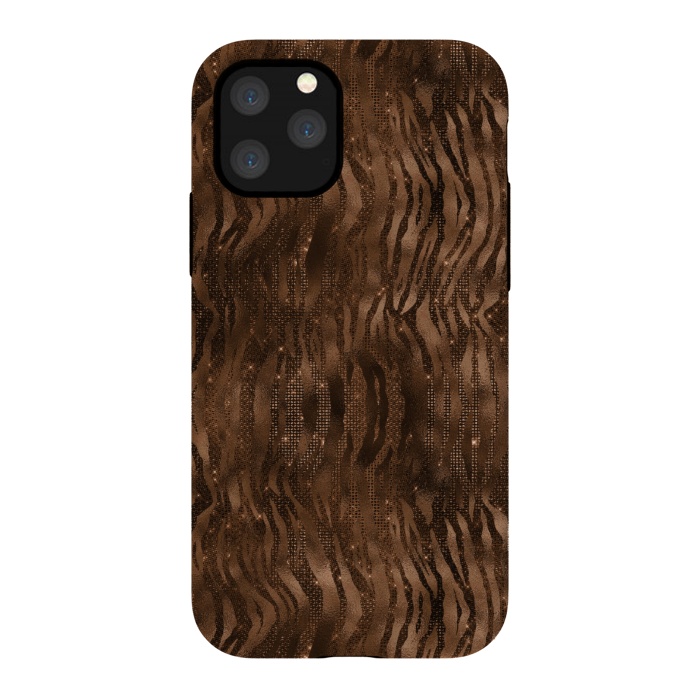 iPhone 11 Pro StrongFit Jungle Journey - Copper Safari Tiger Skin Pattern 3 by  Utart