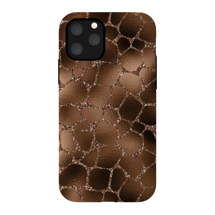 iPhone 11 Pro StrongFit Jungle Journey - Copper Safari Giraffe Skin Pattern  by  Utart
