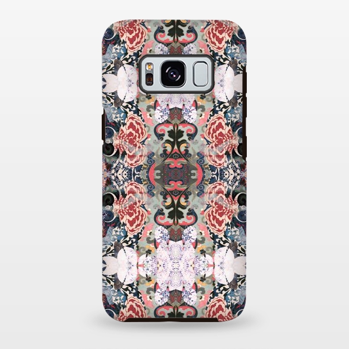 Galaxy S8 plus StrongFit Japanese inspired floral mandala pattern by Oana 