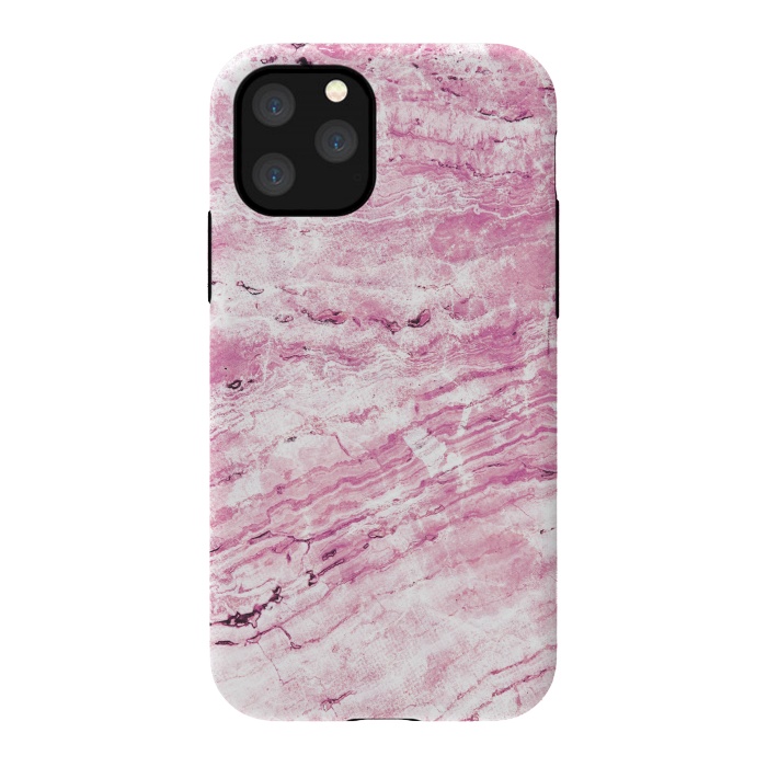 iPhone 11 Pro StrongFit Pink striped marble by Oana 