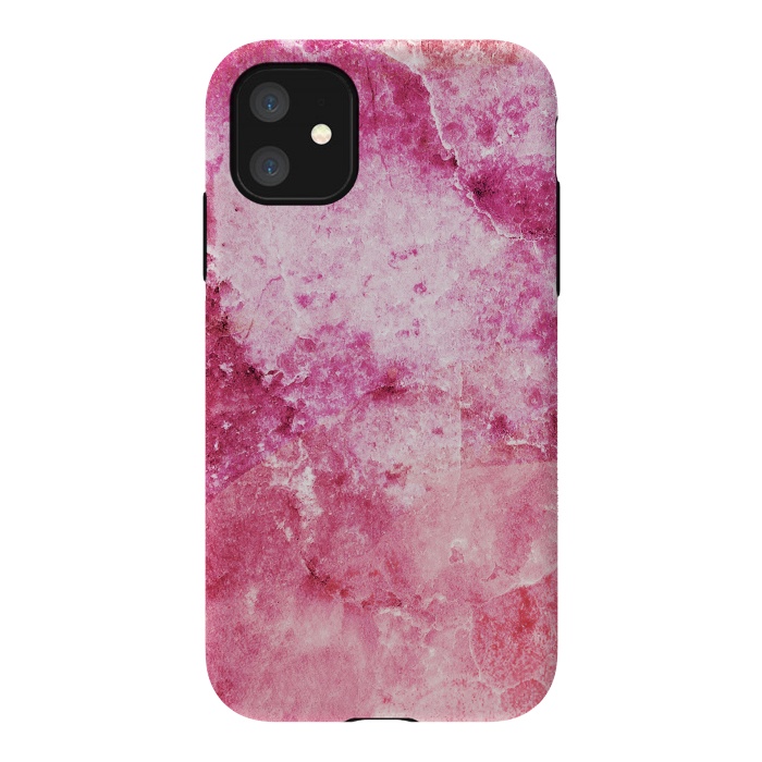 iPhone 11 StrongFit Pink fuchsia elegant marble by Oana 