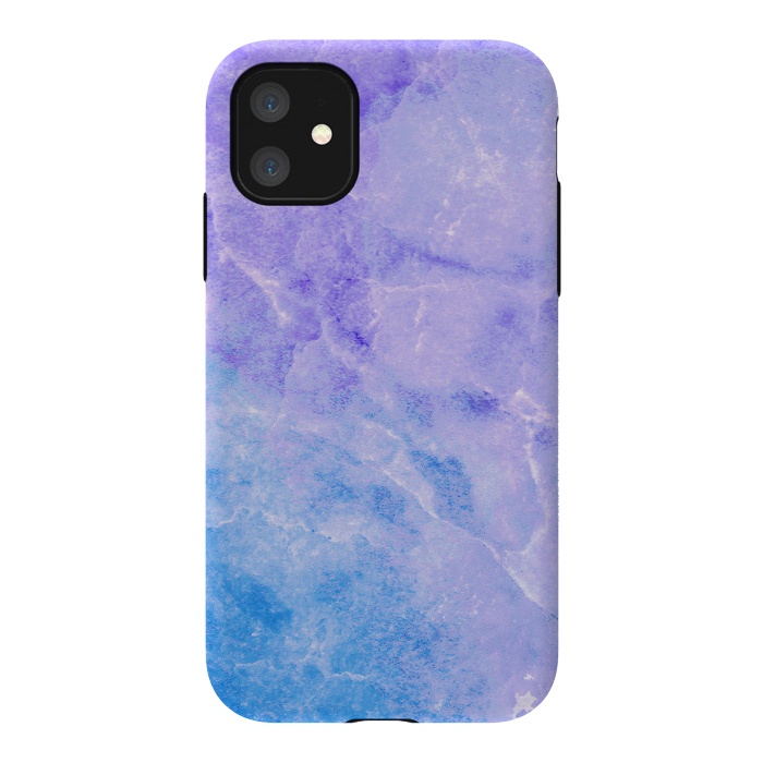 iPhone 11 StrongFit Purple blue marble stone by Oana 