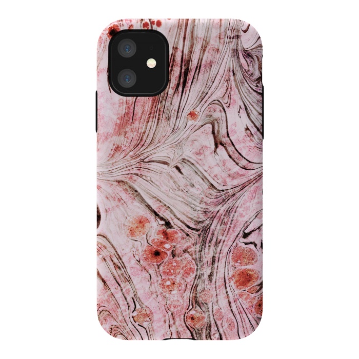 iPhone 11 StrongFit Brushed dust pink marble paper by Oana 