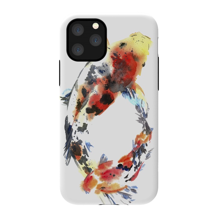 iPhone 11 Pro StrongFit Koi fish. Watercolor design by Elena Terzi