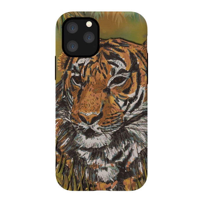 iPhone 11 Pro StrongFit Tiger by Lotti Brown