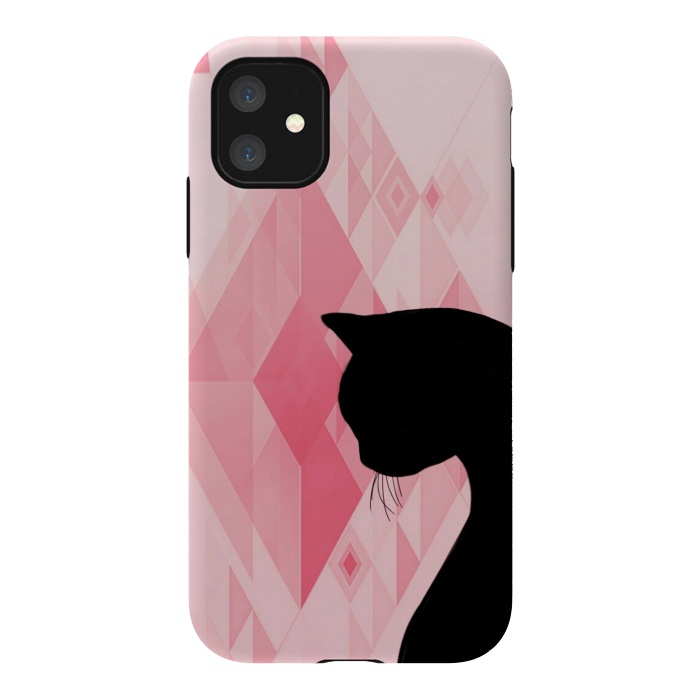 iPhone 11 StrongFit Black cat by CAS