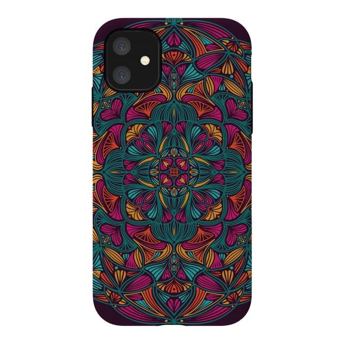 iPhone 11 StrongFit Colorful Mandala 013 by Jelena Obradovic