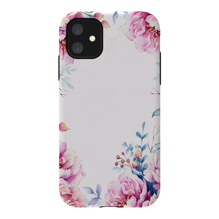 iPhone 11 StrongFit Blush Spring Flowers  by  Utart