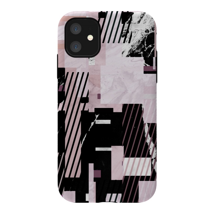 iPhone 11 StrongFit Modern pastel geometric marble composition by Oana 