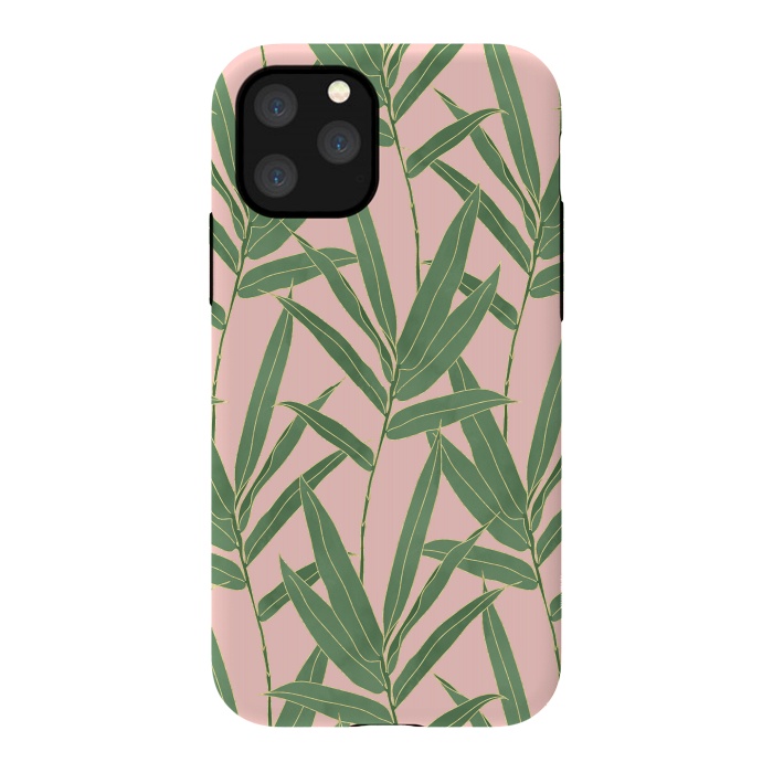 iPhone 11 Pro StrongFit Elegant bamboo foliage design  by InovArts