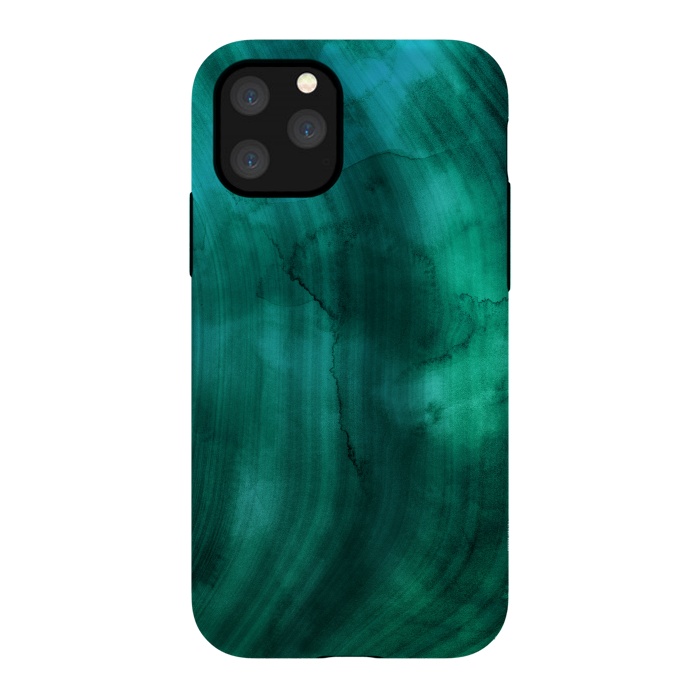 iPhone 11 Pro StrongFit Emerald Ink Marble Texture by DaDo ART