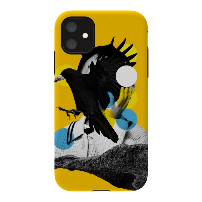 iPhone 11 StrongFit Black Bird Fly by MARCOS COELHO