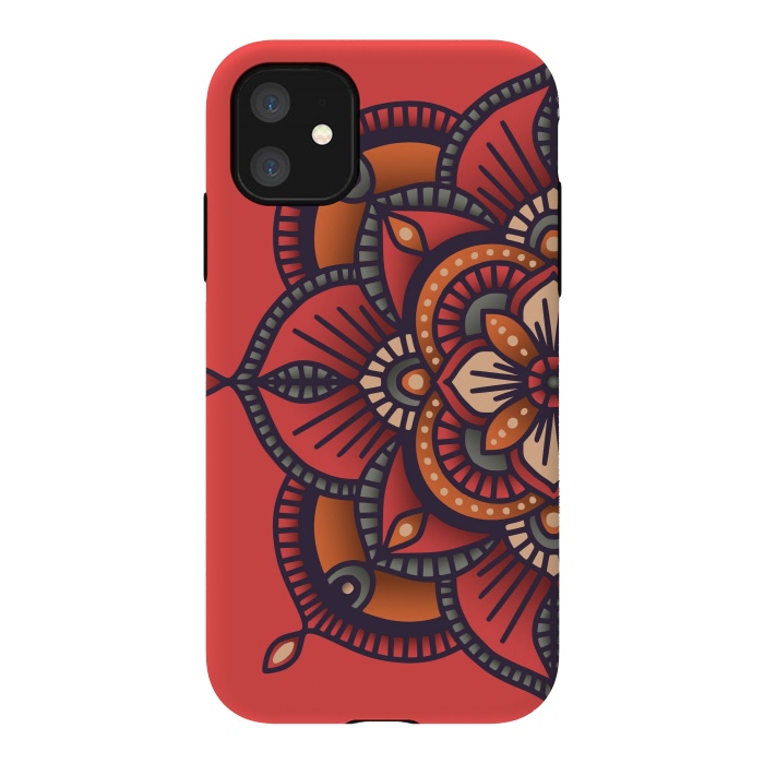 iPhone 11 StrongFit Colorful Mandala Pattern Design 25 by Jelena Obradovic