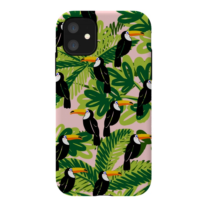 iPhone 11 StrongFit Cute Toucan by Karolina